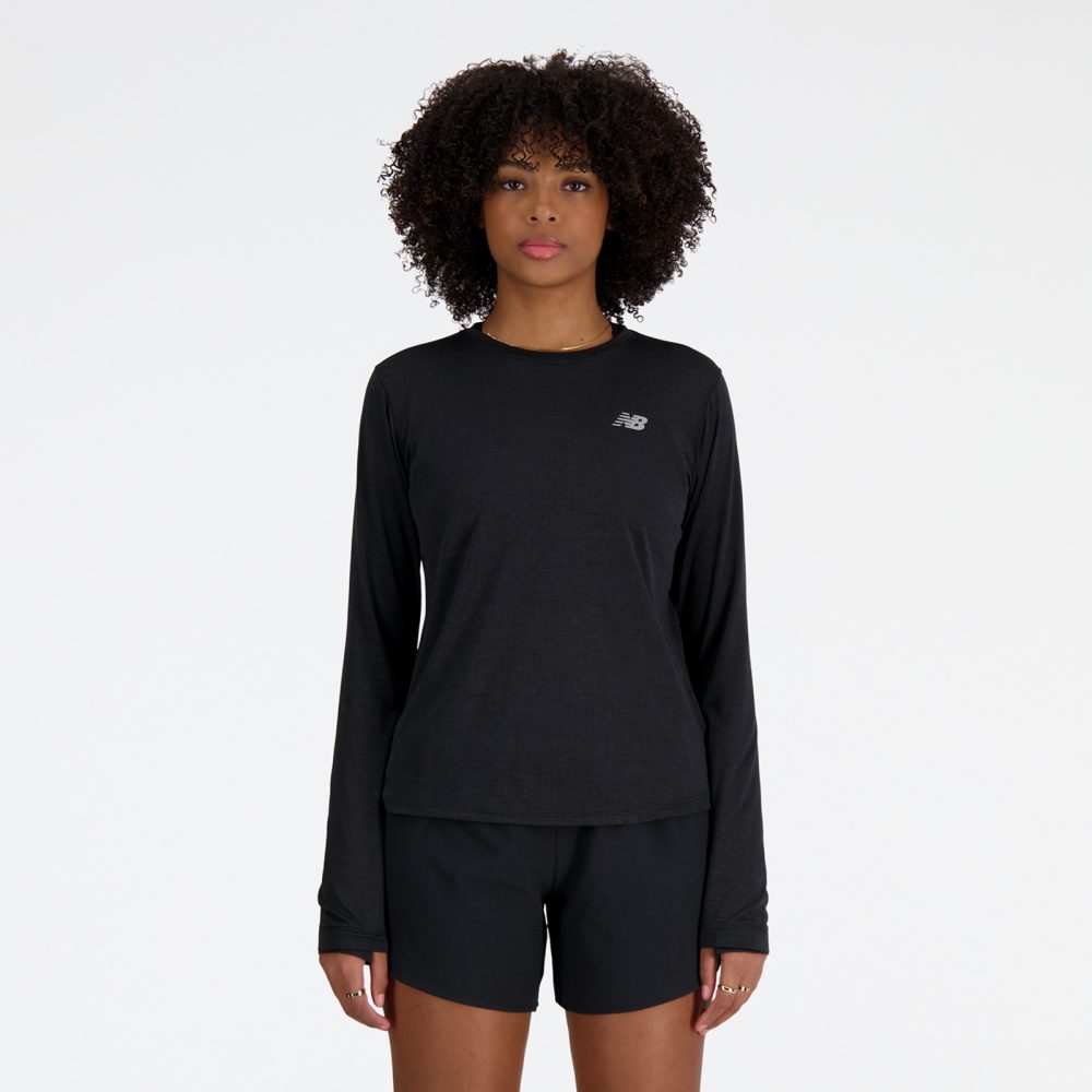 New Balance New Balance W NB Athletics Long Sleeve Damen, schwarz, Grösse: S Regular Fit Damen, schwarz, Grösse: S