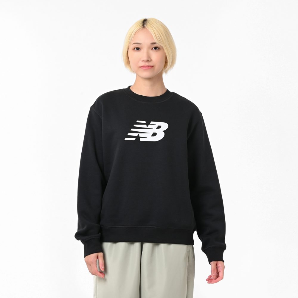 New Balance New Balance W Sport Fleece Logo Crew Damen, schwarz, Grösse: M  Damen, schwarz, Grösse: M