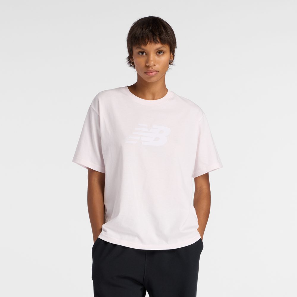 New Balance New Balance W Sport Jersey Relaxed Logo T-Shirt Damen, pink, Grösse: XS Relaxed Fit Damen, pink, Grösse: XS