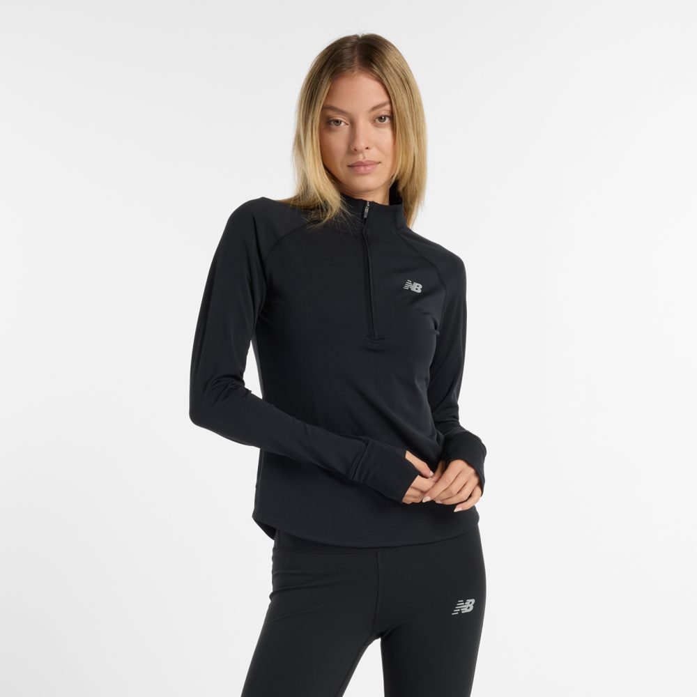 New Balance New Balance NB Harmony Half Zip Damen, schwarz, Grösse: XS Slim Fit Damen, schwarz, Grösse: XS