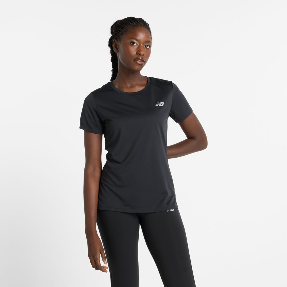 New Balance New Balance W Sport Short Sleeve Damen, schwarz, Grösse: XS Slim Fit Damen, schwarz, Grösse: XS