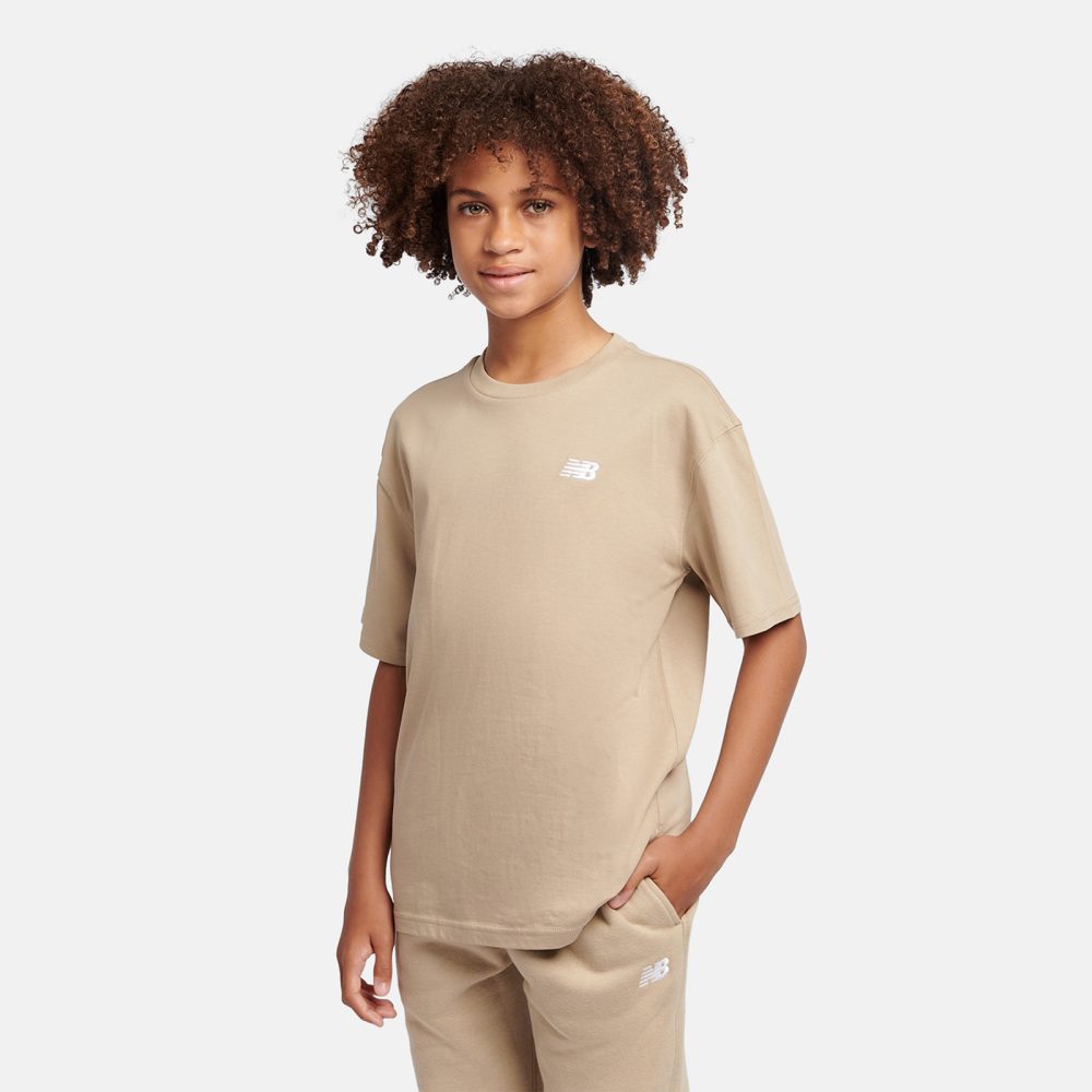 New Balance B New Balance Jersey Small Logo Tee  Jungen, beige, Grösse: 10-11 Years
