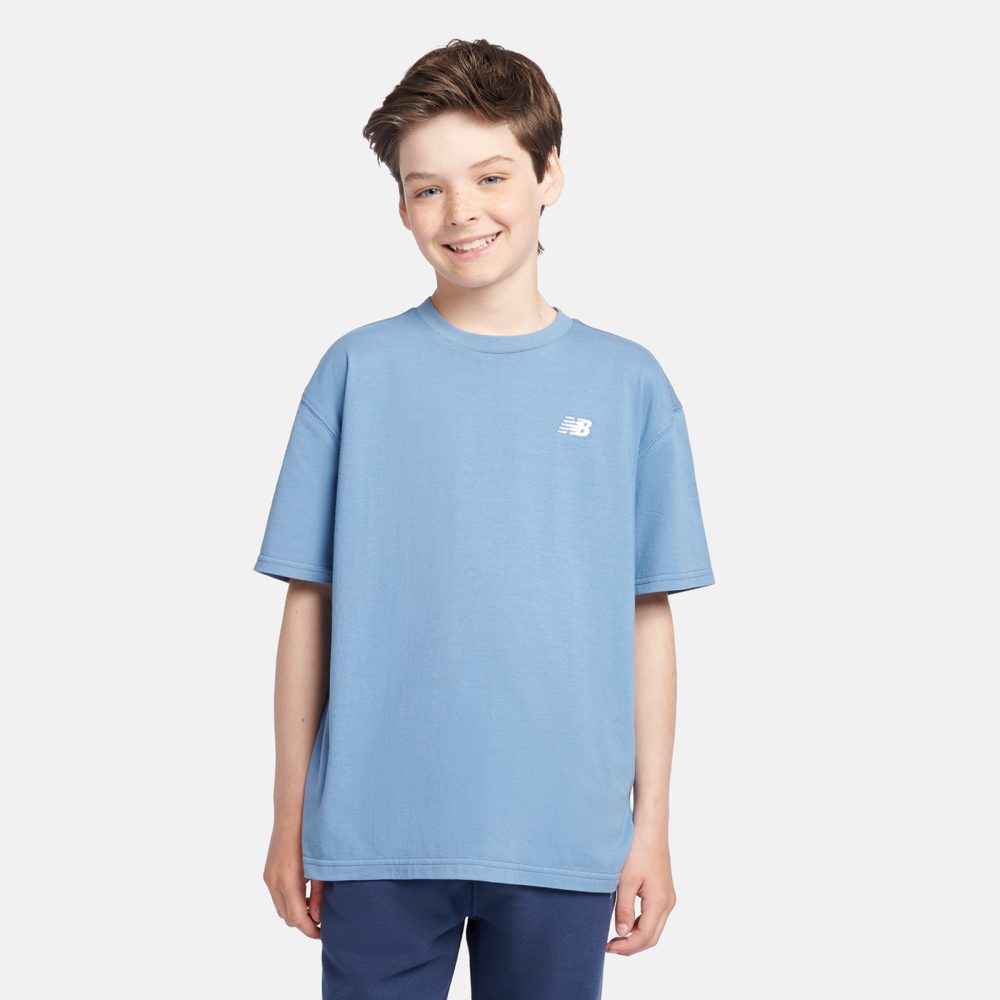 New Balance B New Balance Jersey Small Logo Tee  Jungen, blau, Grösse: 8-9  Years