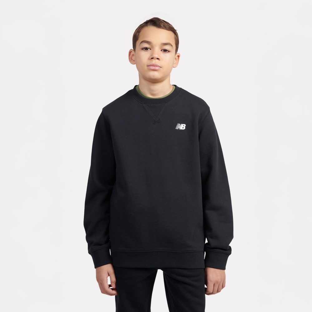 New Balance B New Balance French Terry Small Logo Crew  Jungen, schwarz, Grösse: 8-9  Years