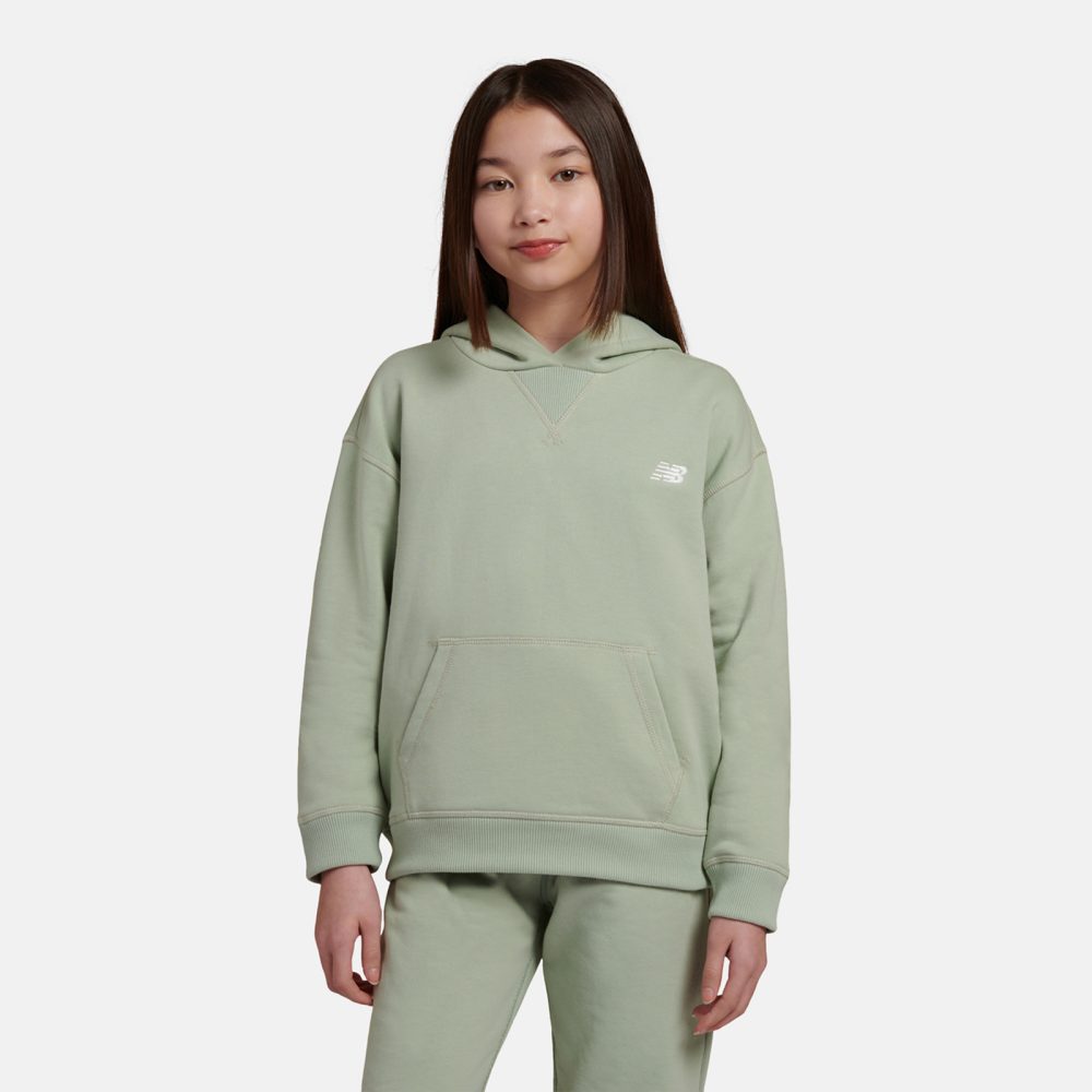 New Balance G New Balance French Terry Small Logo Hoodie  Mädchen, grün, Grösse: 9-10 Years