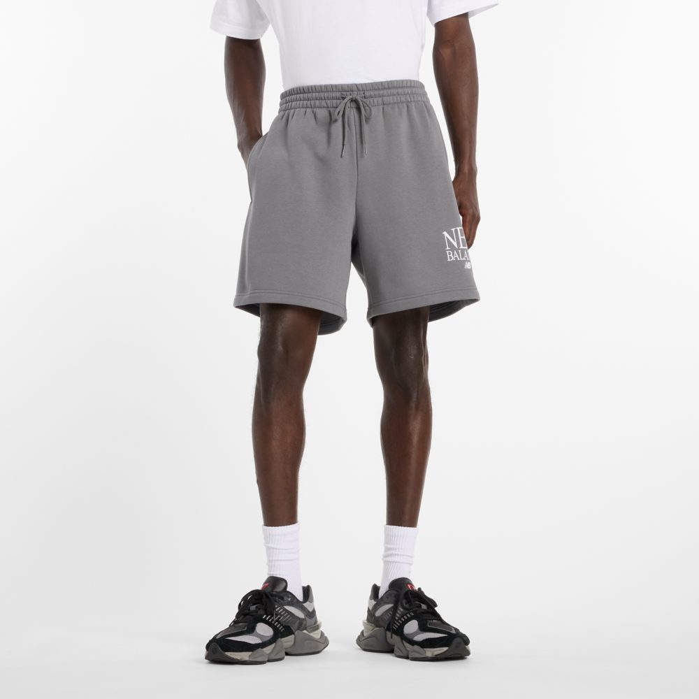 New Balance Sweatshorts mit Kordelverschluss, aus Baumwolle und Polyester, in Fleece-Qualität