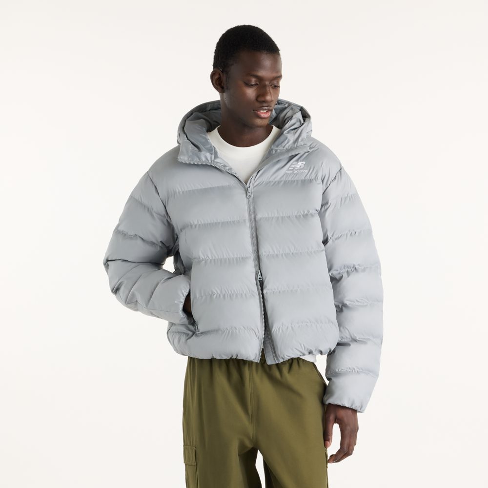 New Balance New Balance Boston Puffer Jacket Herren, grau, Grösse: S  Herren, grau, Grösse: S