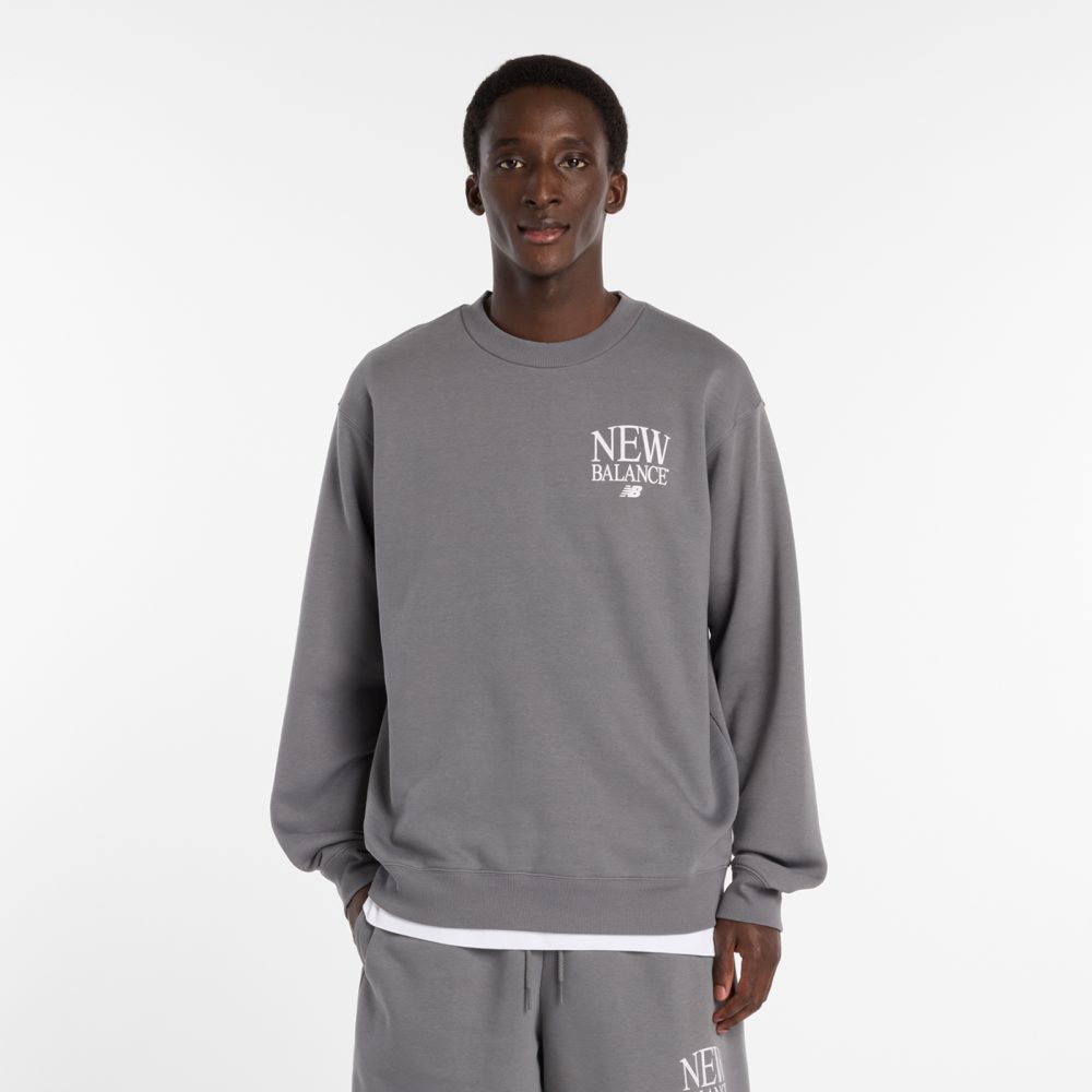 New Balance New Balance Reimagined Fleece Crew Herren, grau, Grösse: S  Herren, grau, Grösse: S