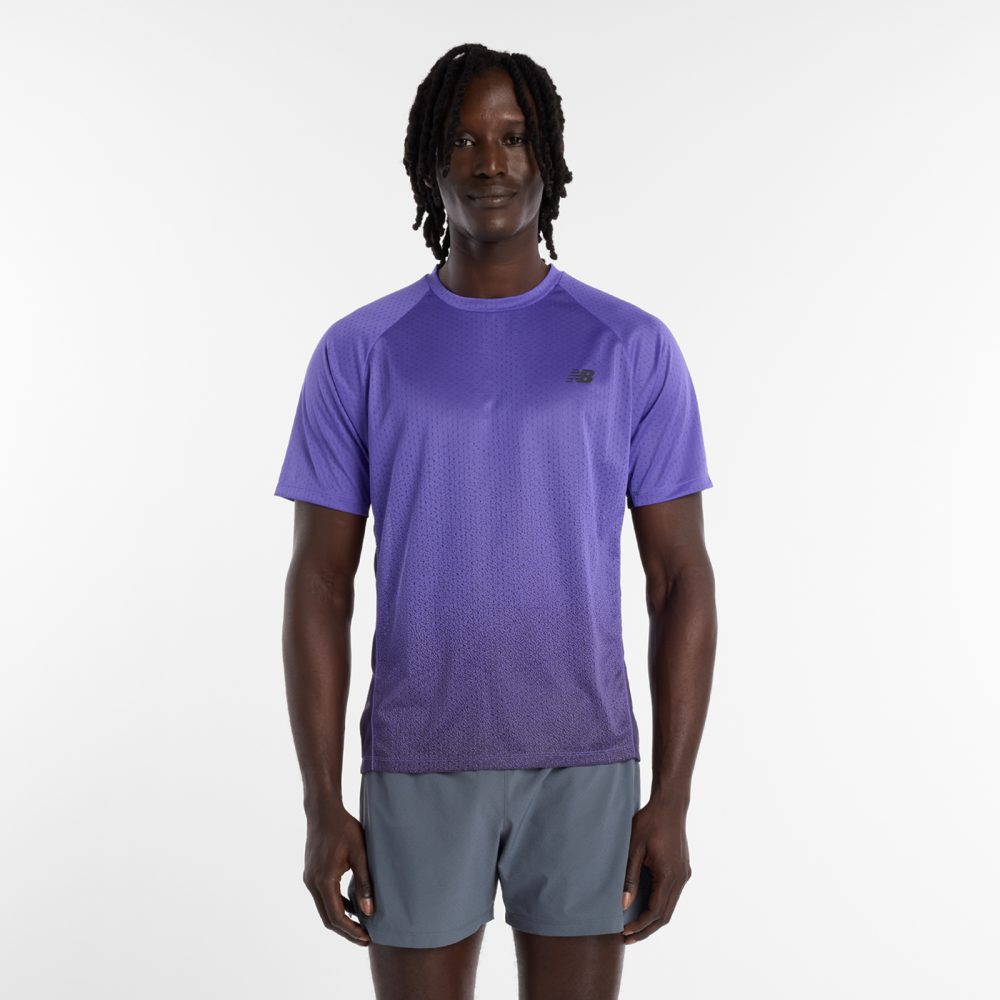 New Balance New Balance Viz-Tech Run T-Shirt Herren, violett, Grösse: S  Herren, violett, Grösse: S