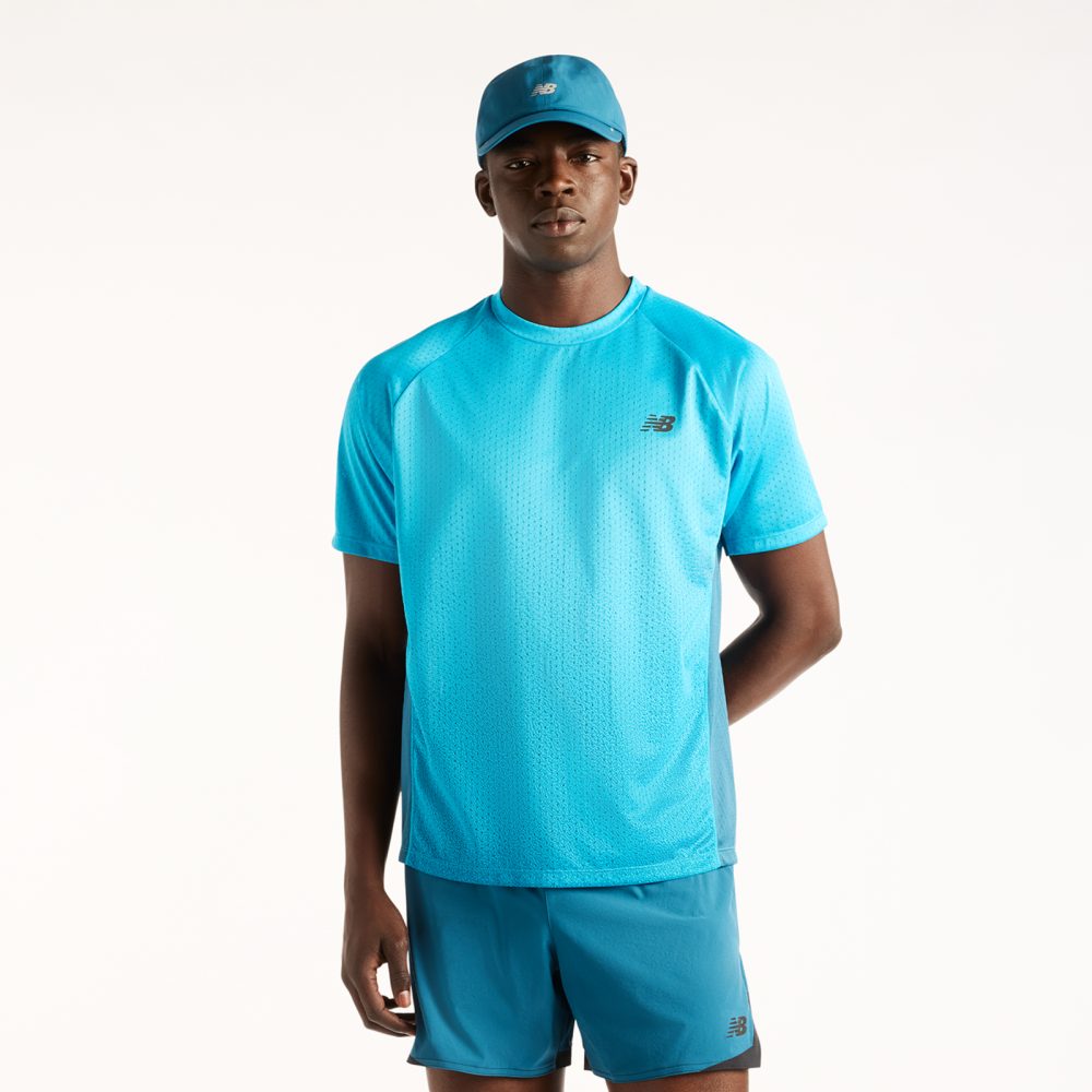 New Balance New Balance Viz-Tech Run T-Shirt Herren, blau, Grösse: XXL  Herren, blau, Grösse: XXL