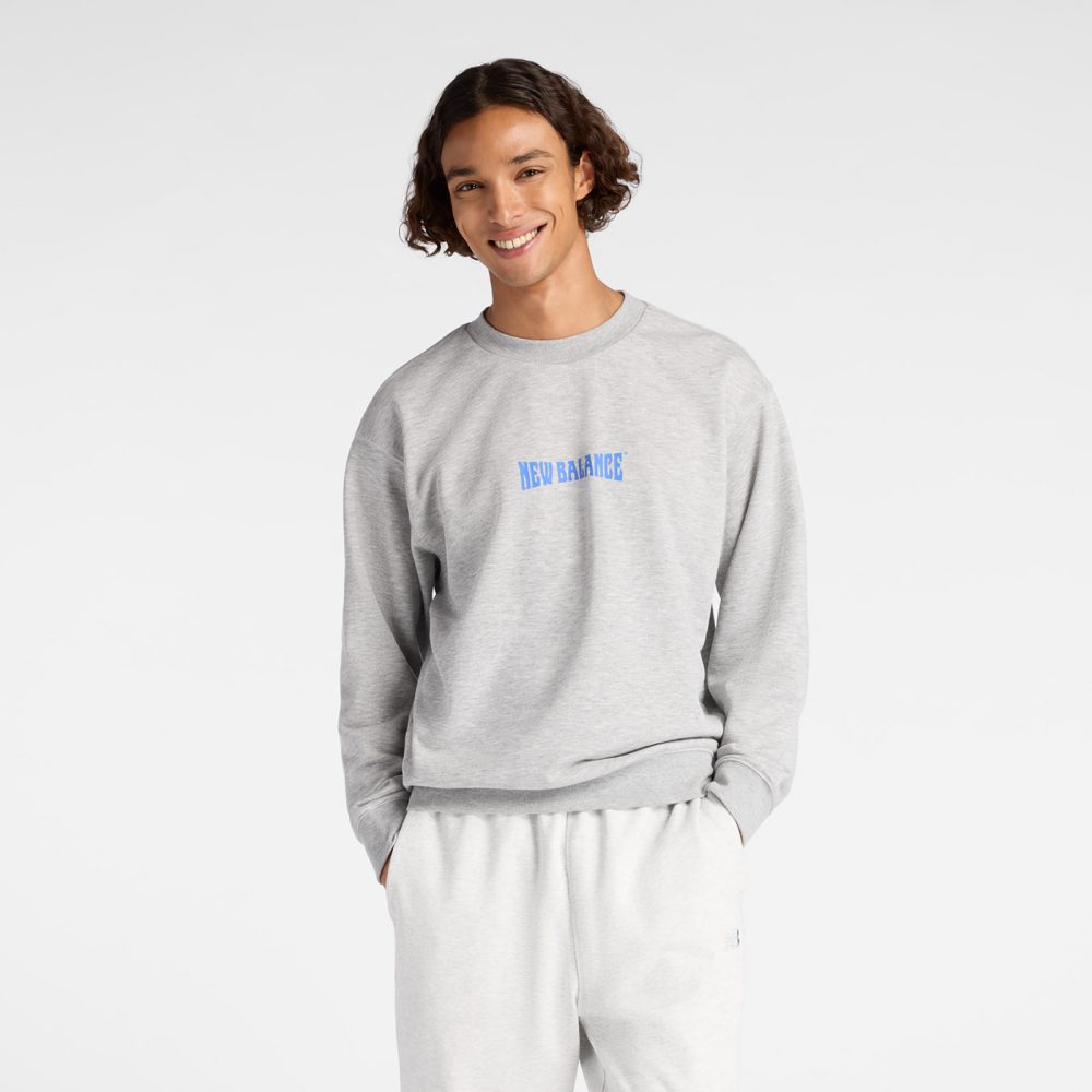 New Balance New Balance Wavey Crew Herren, grau, Grösse: M  Herren, grau, Grösse: M