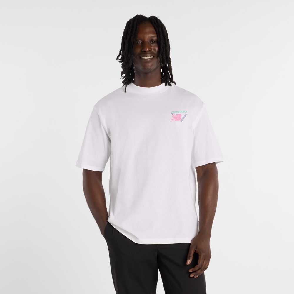New Balance T-Shirt - White M Herren