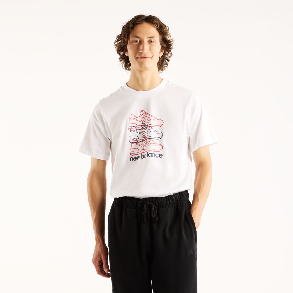 New Balance New Balance Layered 574 Relaxed T-Shirt Herren, weiss, Grösse: XL  Herren, weiss, Grösse: XL