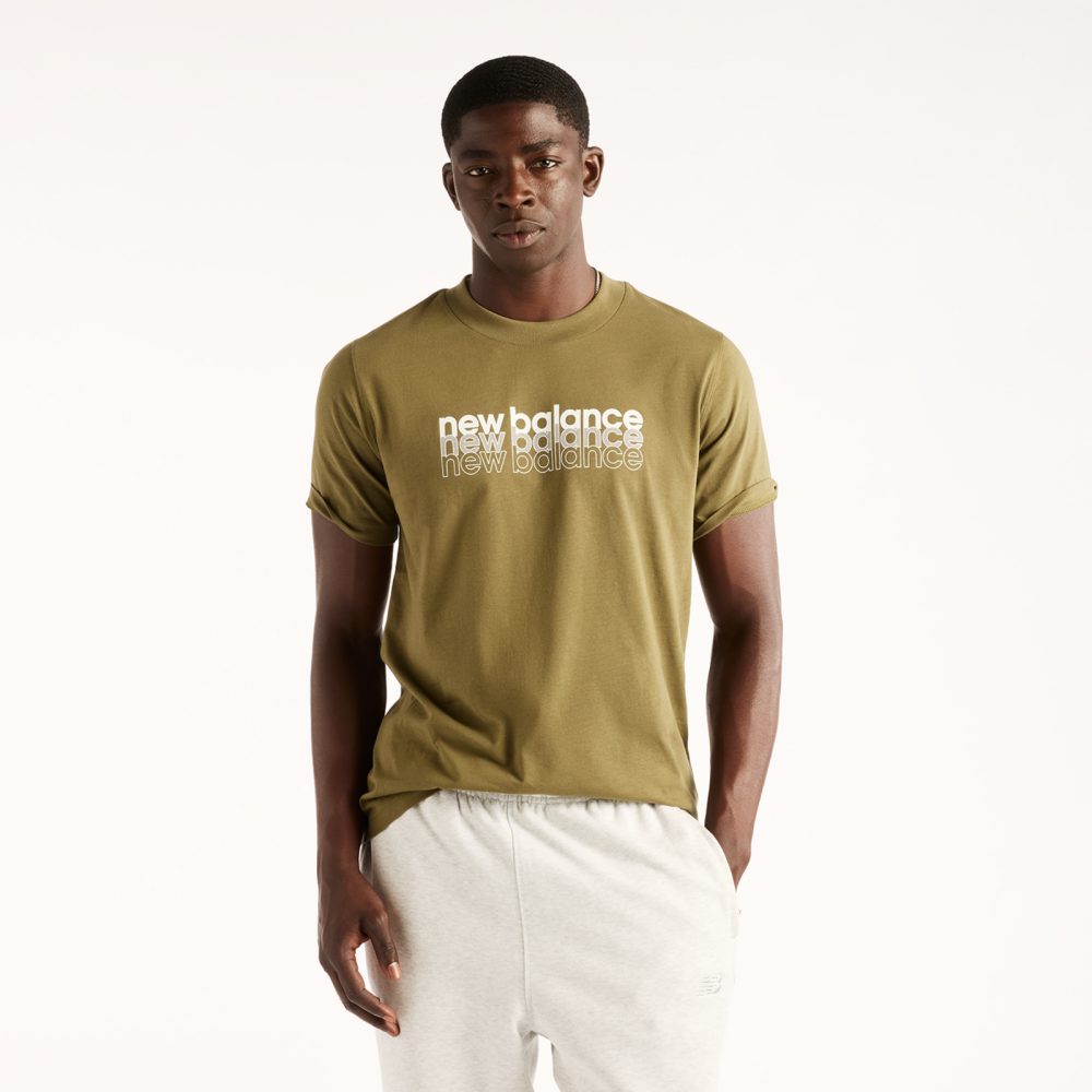 New Balance New Balance Layered Brand Read Relaxed T-Shirt Herren, grün, Grösse: XL  Herren, grün, Grösse: XL