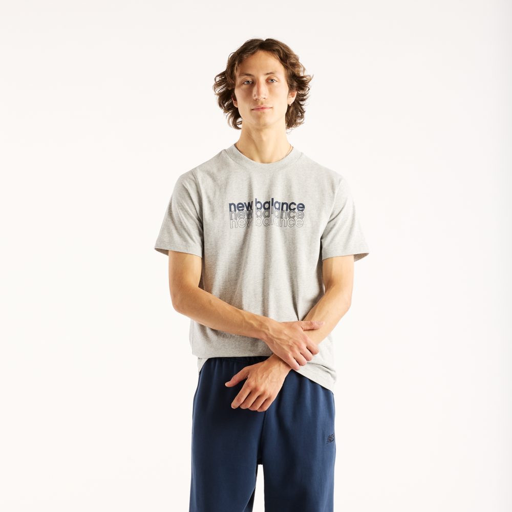 New Balance New Balance Layered Brand Read Relaxed T-Shirt Herren, grau, Grösse: XL  Herren, grau, Grösse: XL
