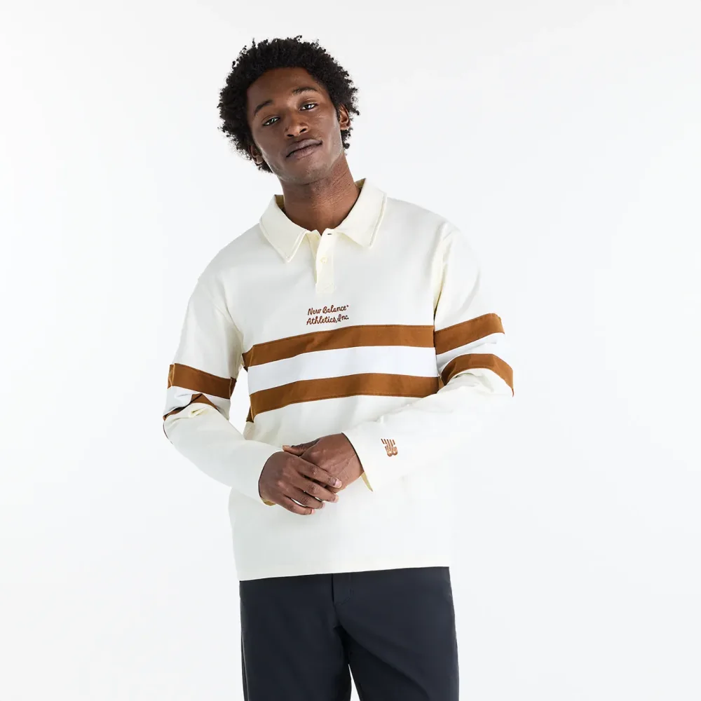 New Balance New Balance Sport Legacy Rugby Shirt Herren, beige, Grösse: L  Herren, beige, Grösse: L