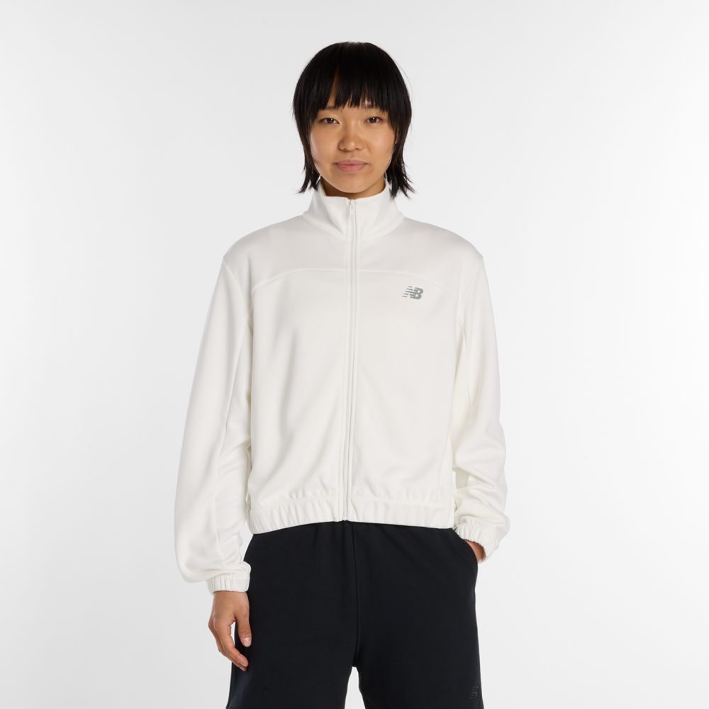 New Balance New Balance W Sport Double Knit Full Zip Damen, weiss, Grösse: S  Damen, weiss, Grösse: S