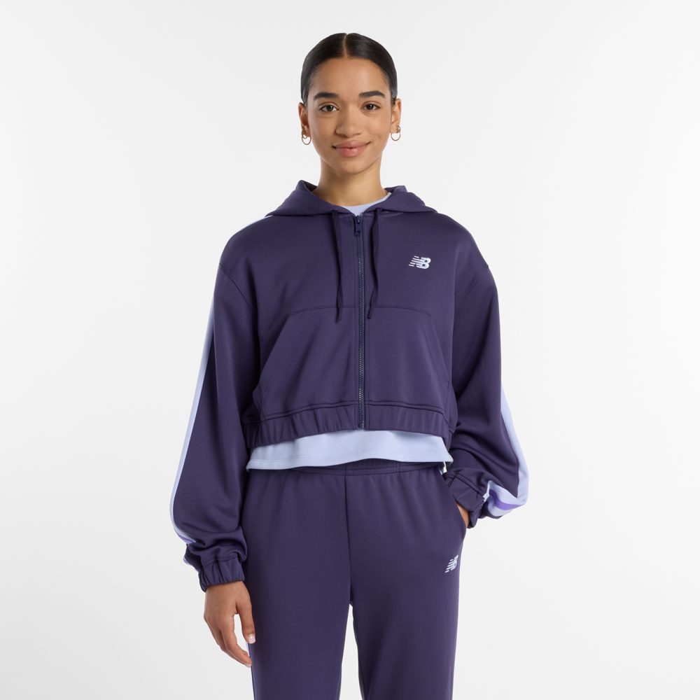 New Balance New Balance W Interlock Full Zip Damen, violett, Grösse: XL  Damen, violett, Grösse: XL
