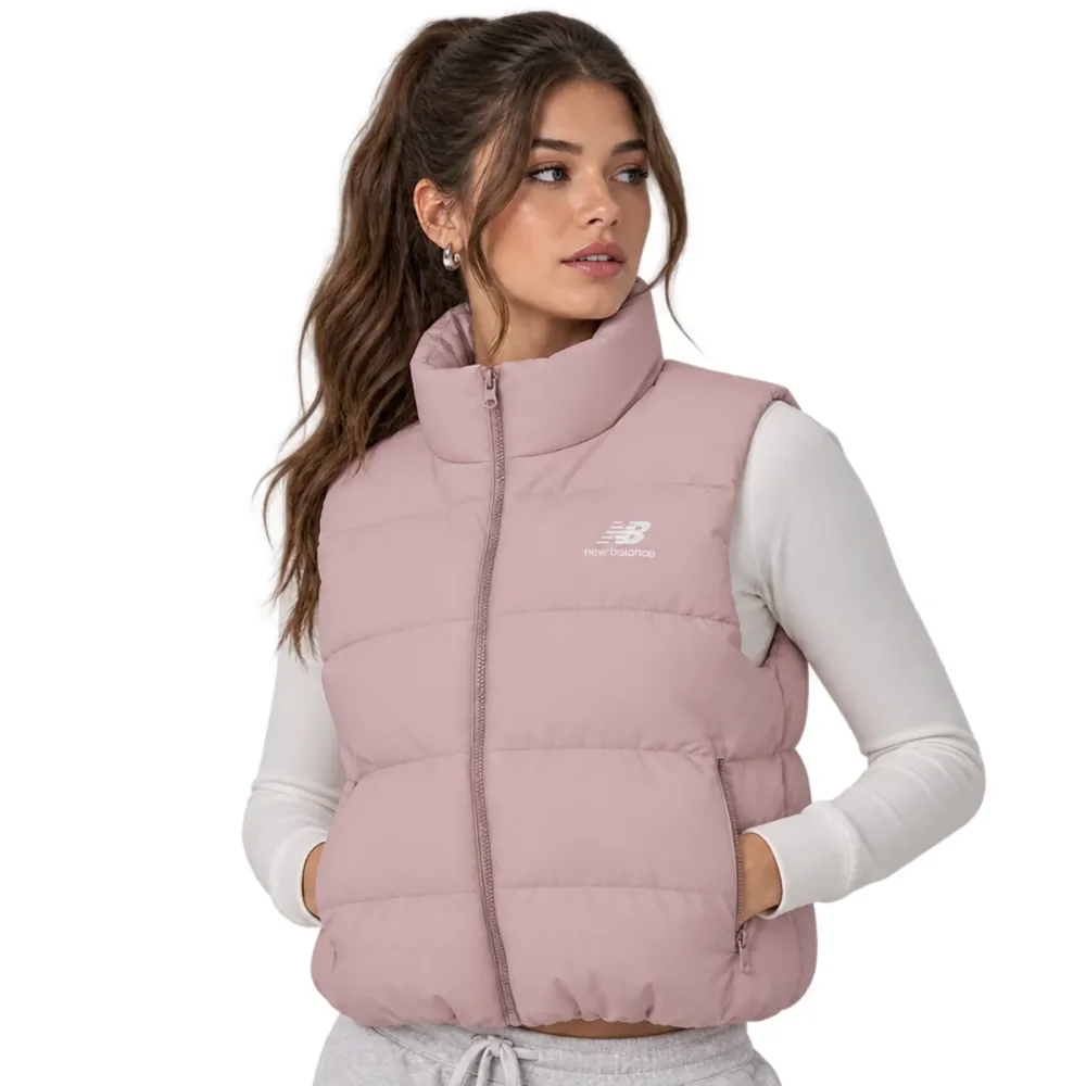 New Balance New Balance W Boston Puffer Vest Damen, pink, Grösse: M  Damen, pink, Grösse: M