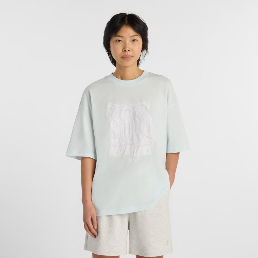 New Balance New Balance W Wavey Relaxed T-Shirt Damen, blau, Grösse: XS  Damen, blau, Grösse: XS