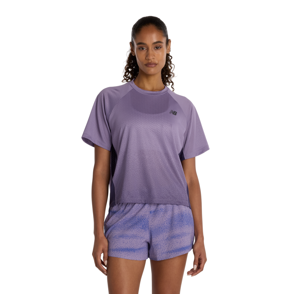 New Balance New Balance W Viz-Tech Run T-Shirt Damen, violett, Grösse: S  Damen, violett, Grösse: S