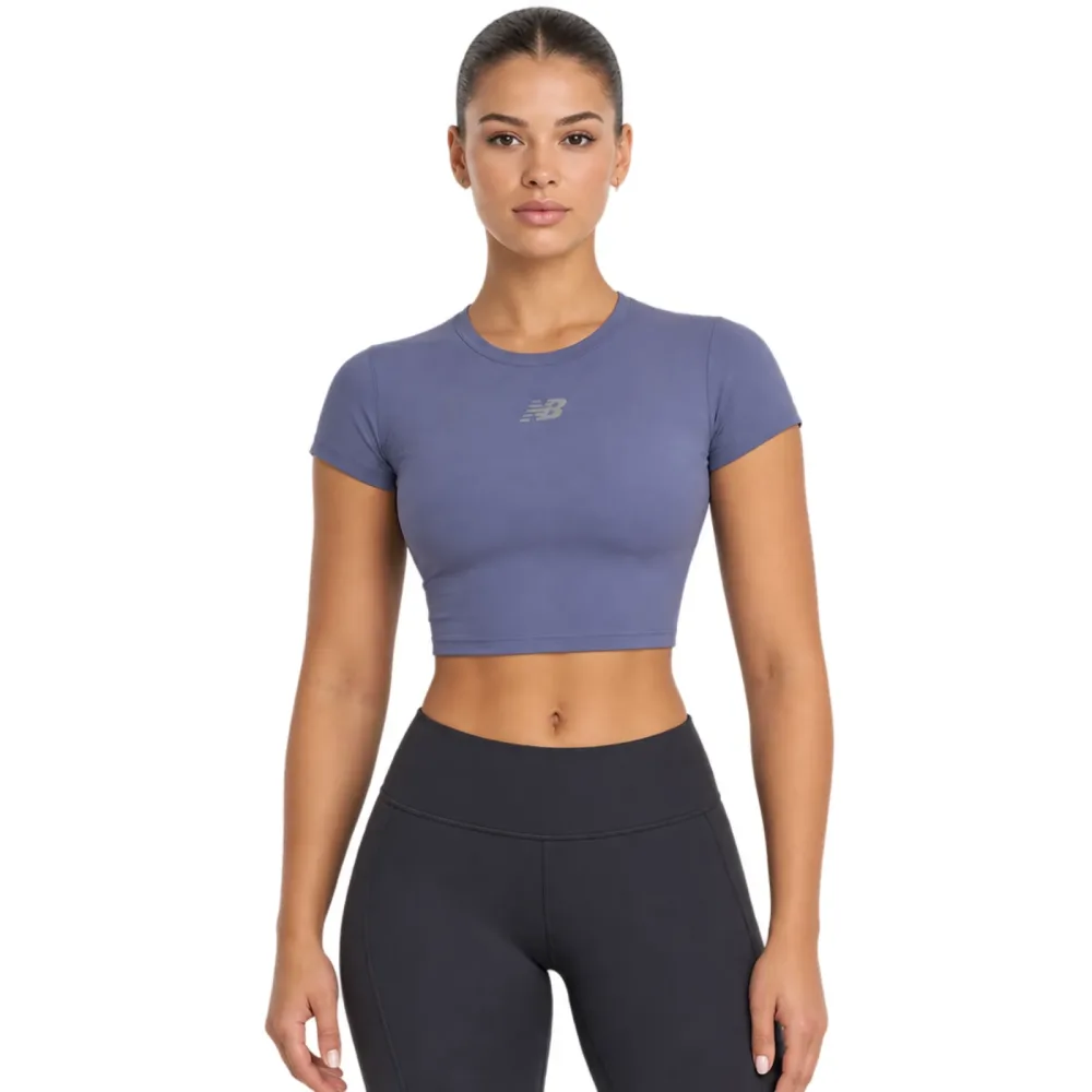 New Balance New Balance W NB Harmony Fitted T-Shirt Damen, violett, Grösse: XS  Damen, violett, Grösse: XS