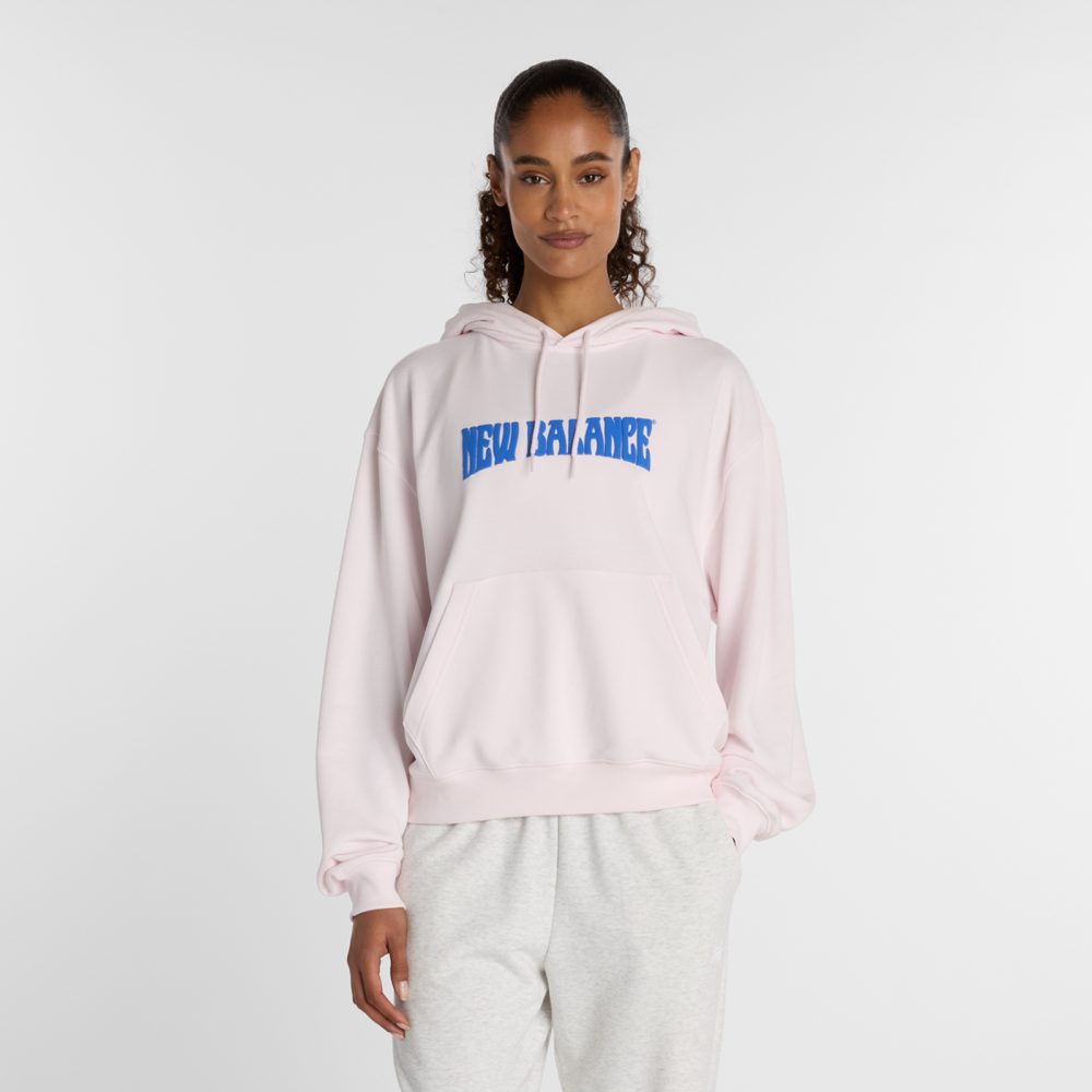 New Balance New Balance W Wavy Oversized Hoodie Damen, pink, Grösse: XS  Damen, pink, Grösse: XS