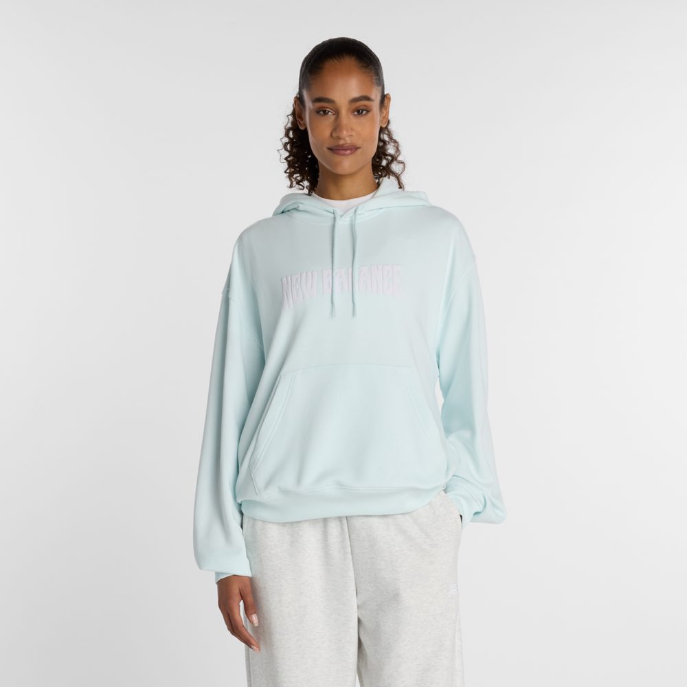 New Balance New Balance W Wavy Oversized Hoodie Damen, blau, Grösse: S  Damen, blau, Grösse: S