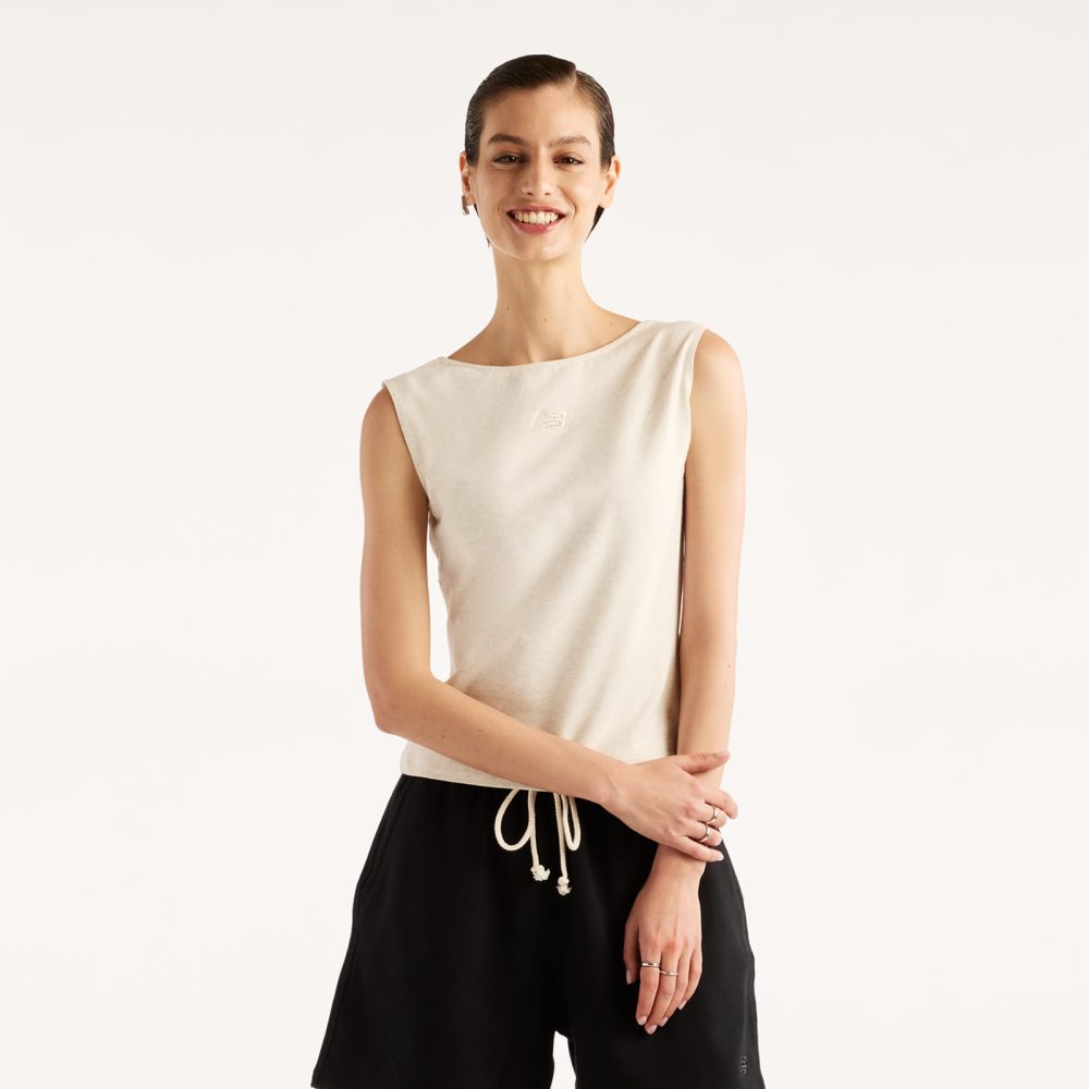 New Balance New Balance W Open-Back Fitted Tank Damen, weiss, Grösse: XS  Damen, weiss, Grösse: XS