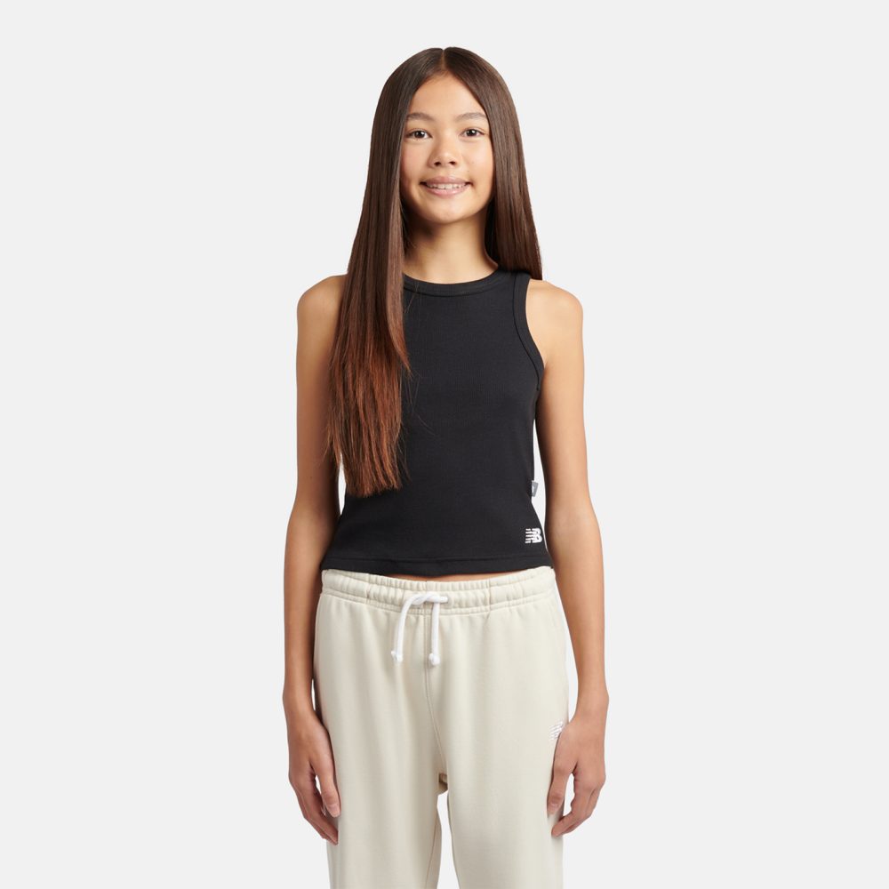 New Balance G Rib Tank  Mädchen, schwarz, Grösse: 10-11 Years