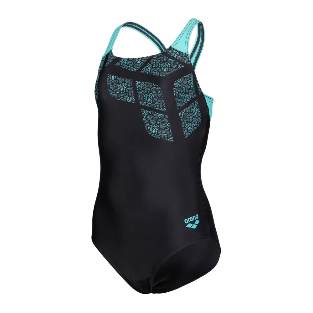 Arena G Arena Kikko Swimsuit Swim Pro Back Badeanzug Mädchen, schwarz, Grösse: 116