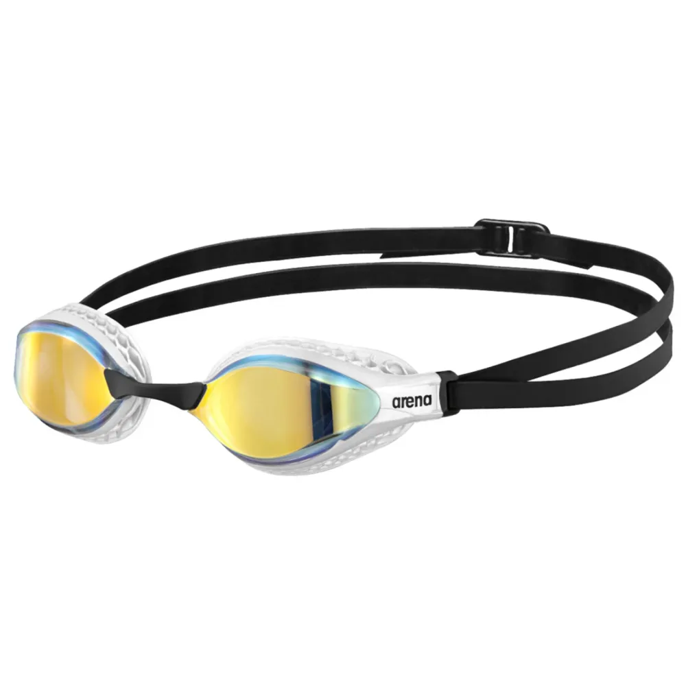 Arena Air-Speed Mirror Schwimmbrille schwarz, Harte GläserVerspiegelte Gläser