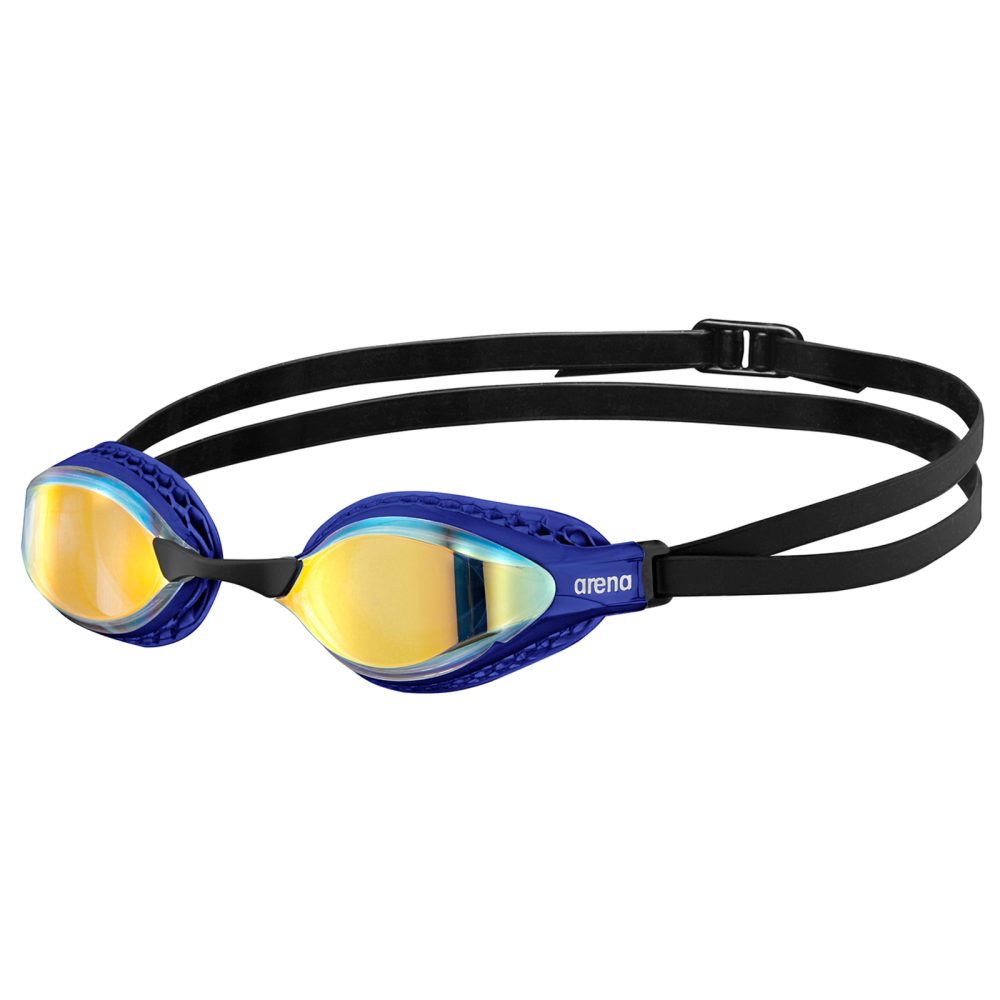 Arena Air-Speed Mirror Schwimmbrille blau, Harte GläserVerspiegelte Gläser