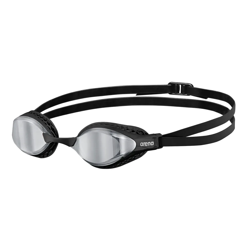 Arena Air-Speed Mirror Schwimmbrille schwarz, Harte GläserVerspiegelte Gläser