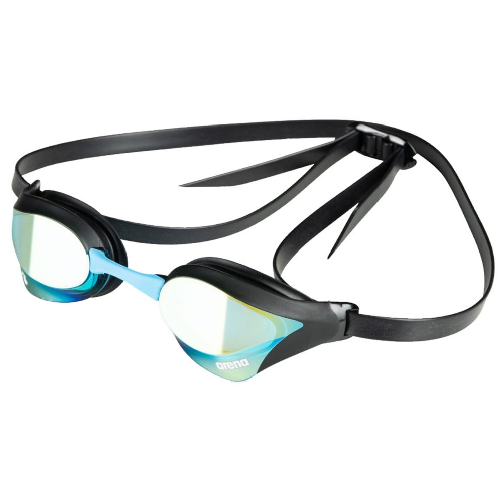 Arena Cobra Core Swipe Mirror Schwimmbrille schwarz, Harte GläserVerspiegelte Gläser