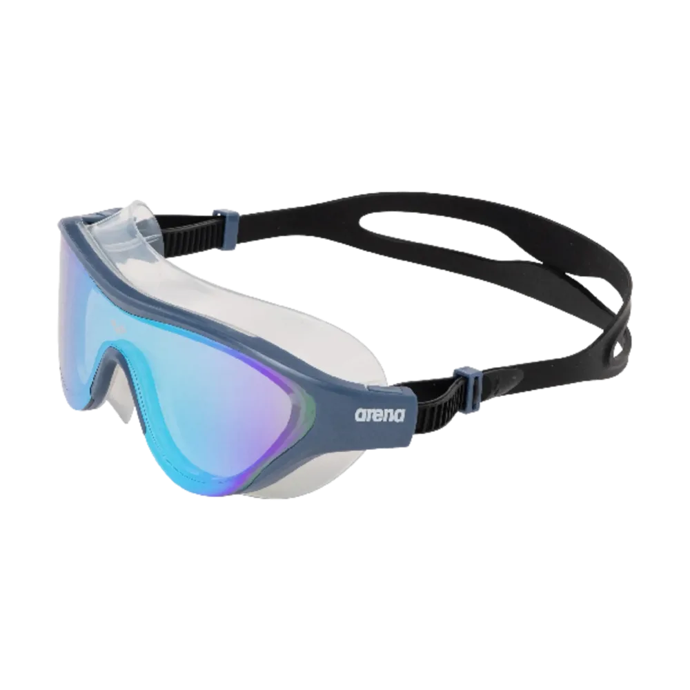 Arena The One Mask Mirror Schwimmbrille blau, Harte GläserVerspiegelte Gläser