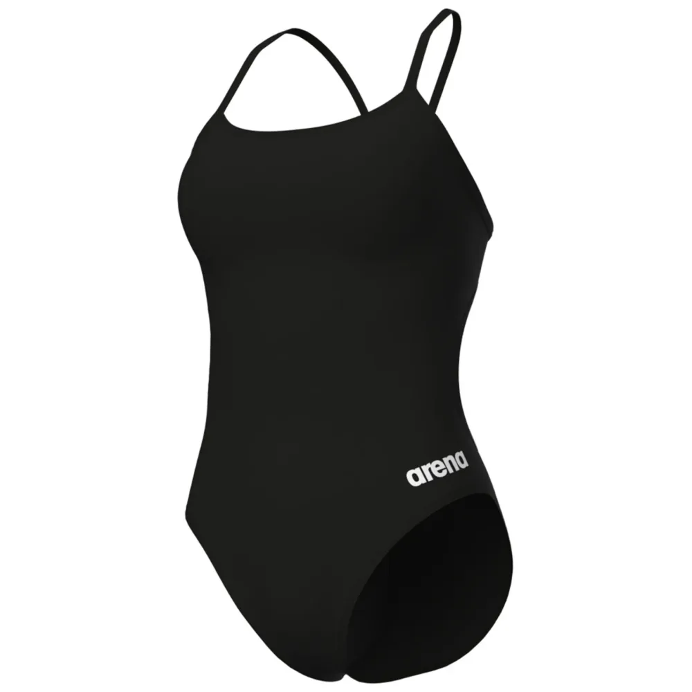 Arena Swimsuit Lace Back Solid Badeanzug Damen, schwarz, Grösse: D 30