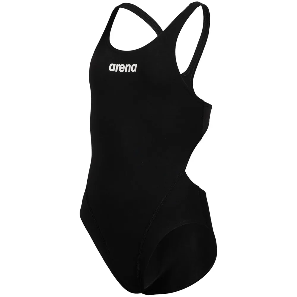 Arena Team Swimsuit Swim Tech Solid Badeanzug Mädchen, schwarz, Grösse: 128