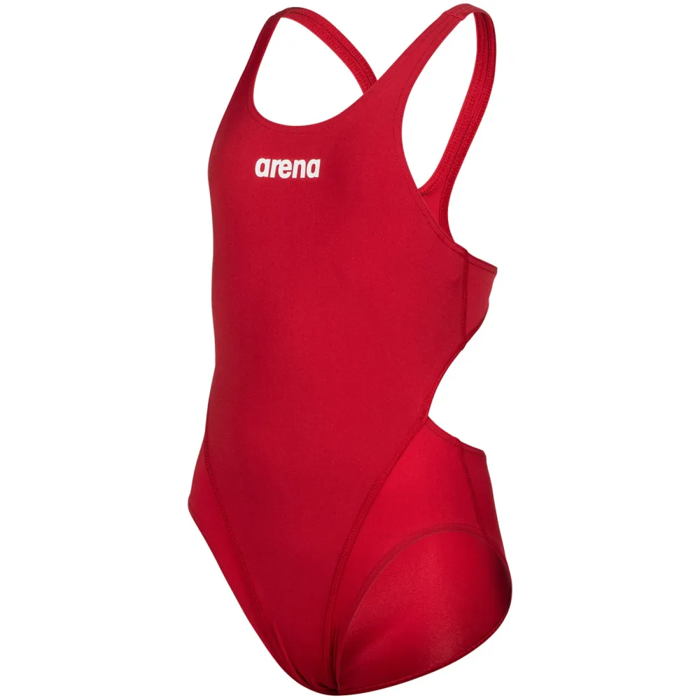 Arena Team Swimsuit Swim Tech Solid Badeanzug Mädchen, rot, Grösse: 116