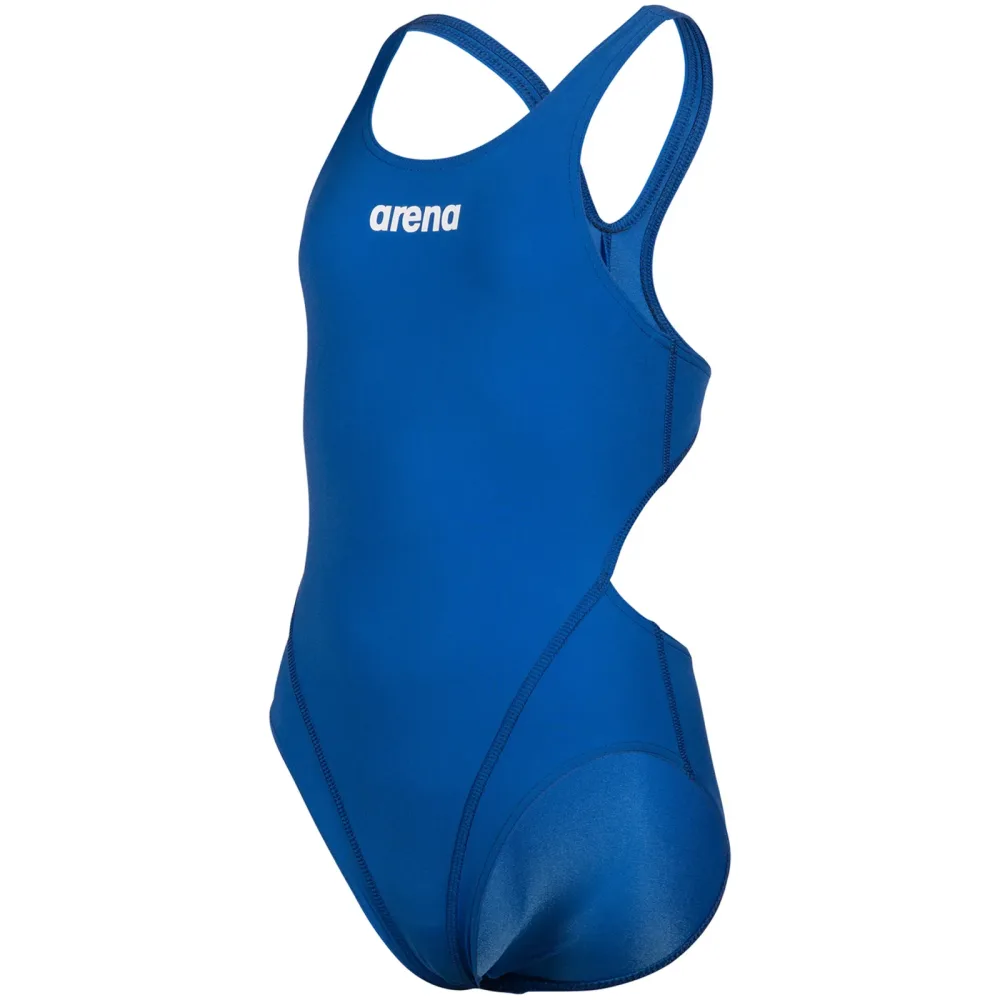 Arena Team Swimsuit Swim Tech Solid Badeanzug Mädchen, blau, Grösse: 128
