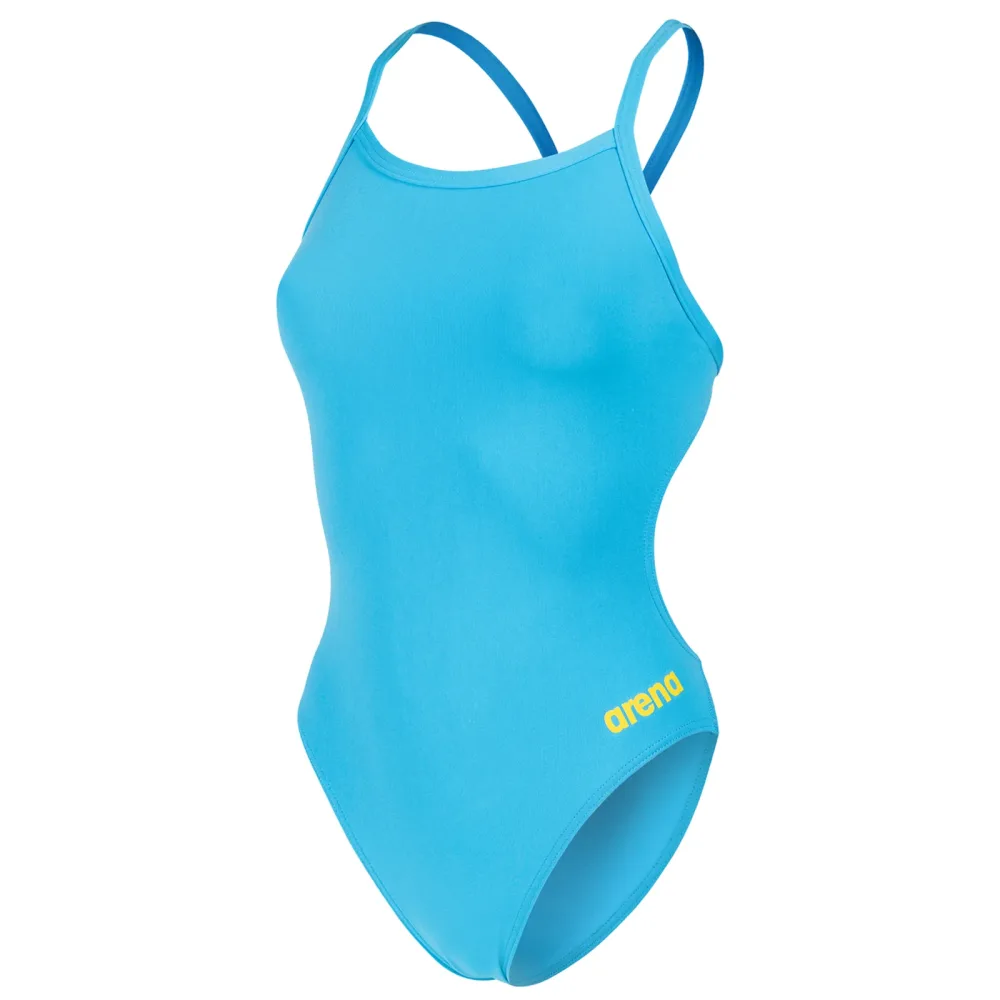 Arena Team Swimsuit Challenge Solid Badeanzug Damen, blau, Grösse: D 32