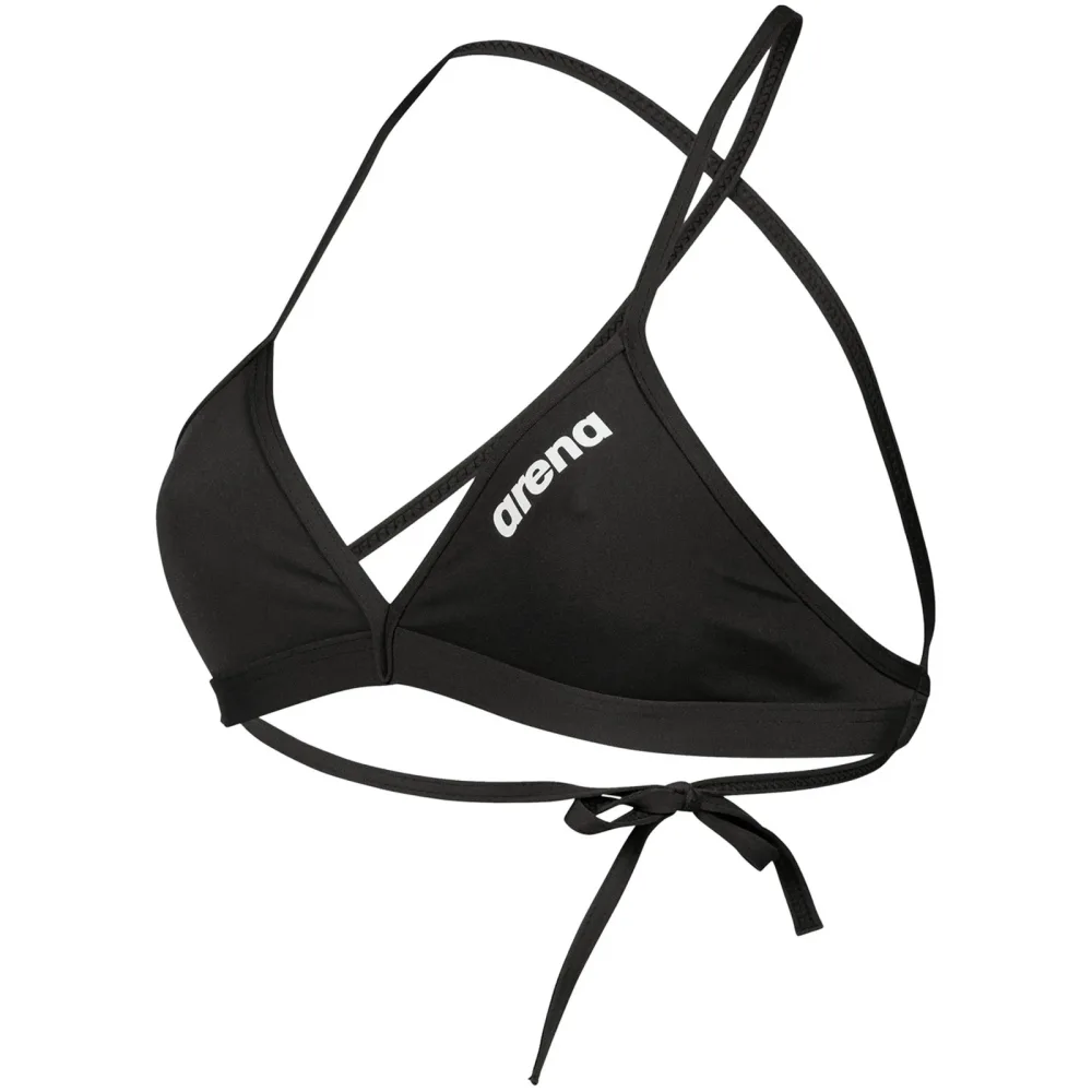 Arena Team Swim Top Tie Back Solid Bikini Damen, schwarz, Grösse: D 32