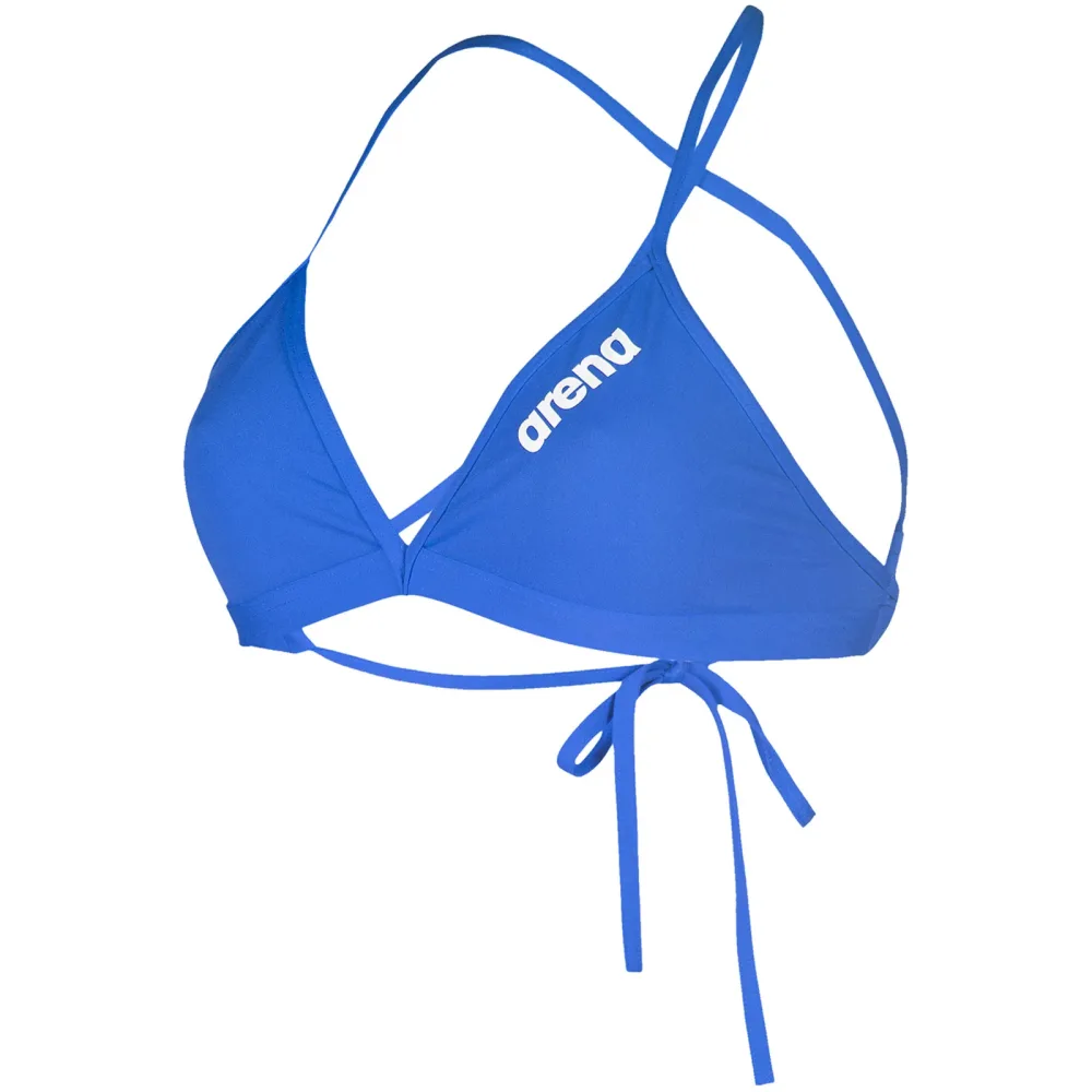 Arena Team Swim Top Tie Back Solid Bikini Damen, blau, Grösse: D 40