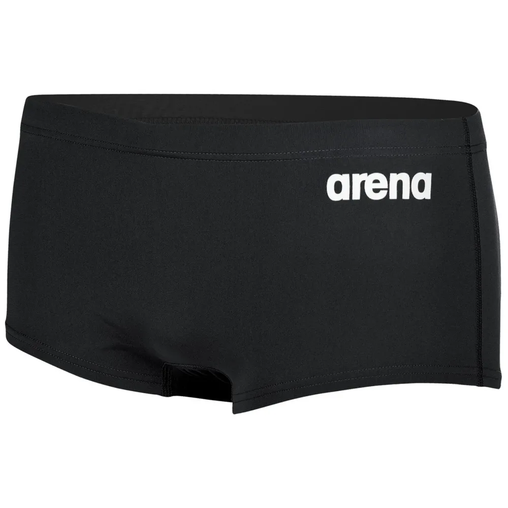 arena - Tief sitzende Badeboxer  Solid, für Herren, Schwarz/Weiss, Größe 90