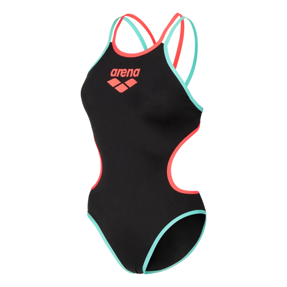 Arena W Arena One Double Cross Back One Piece Badeanzug Damen, schwarz, Grösse: D 34