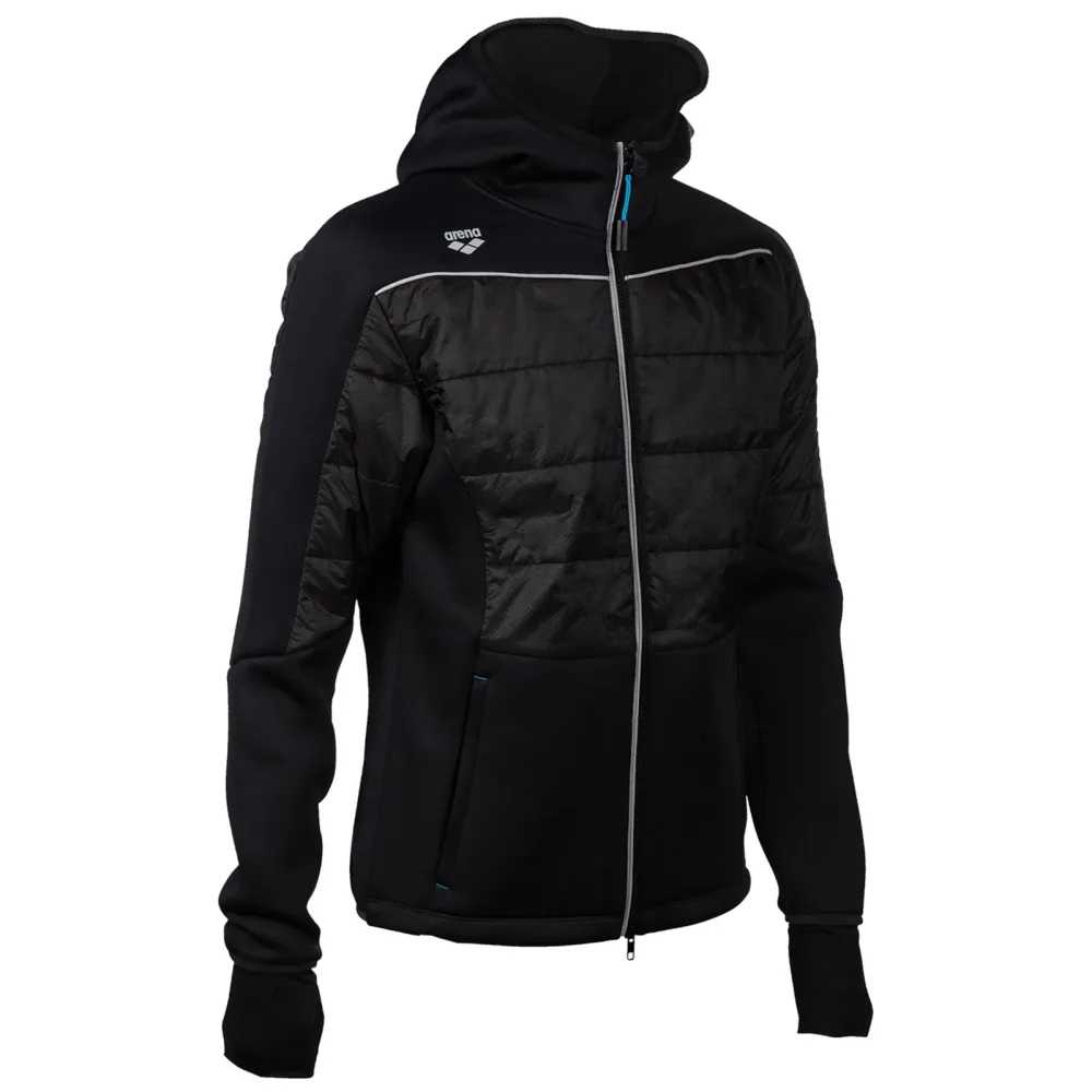 Team Hooded F/Z Half-Quilted Jacket