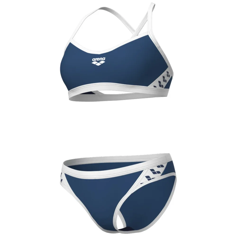 Arena Arena Icons Bikini Cross Back Solid Bikini Damen, blau, Grösse: D 36