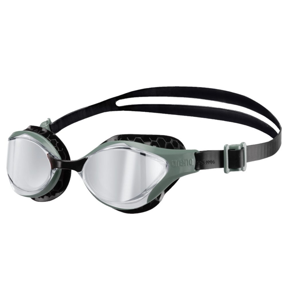 Arena Air-Bold Swipe Mirror Schwimmbrille schwarz, Harte GläserVerspiegelte Gläser