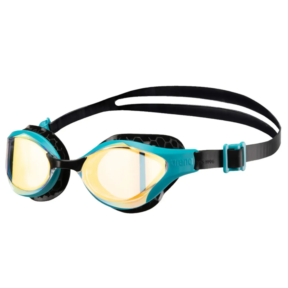 Arena Air-Bold Swipe Mirror Schwimmbrille schwarz, Harte GläserVerspiegelte Gläser