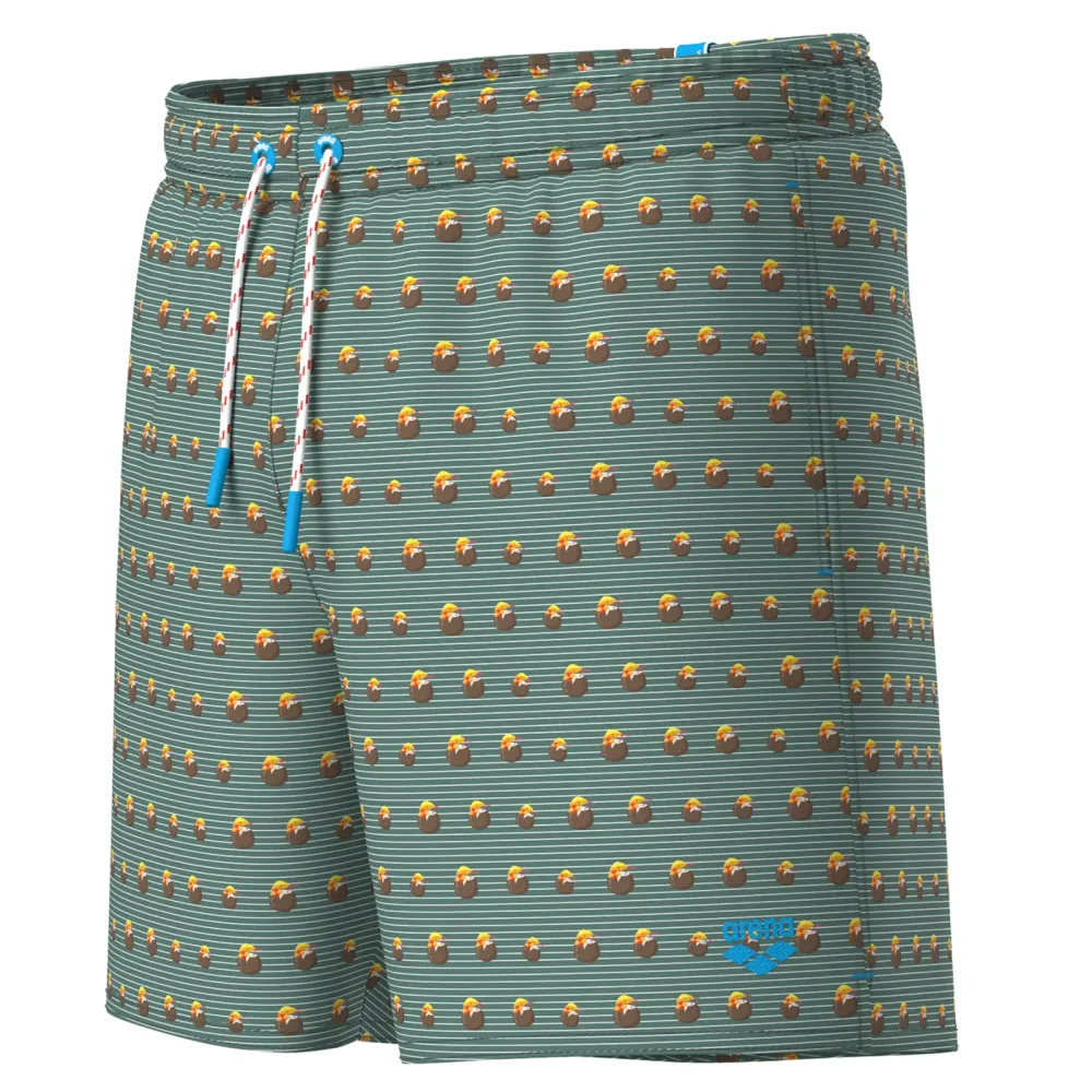 Arena M Beach Boxer Allover Beach Short Herren, grün, Grösse: 3XL